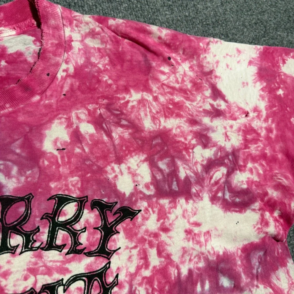 Vintage Fruit of the Loom Cherry Garcia Tie Dye T-Shirt XL Pink Purple 90s Tee